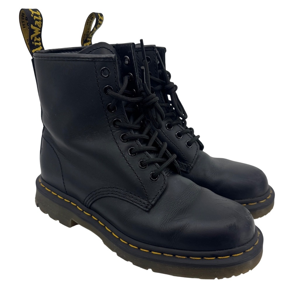 Dr. Martens Ambury Black Leather Work Boots ASTM‎ F2892-18 EH Mens 8 Womens 9